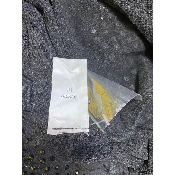 Fashion Nova Sexy Sheer Black Rhinestone Halter Neck Dress Large‎ Bodycon Glam - Picture 9 of 9